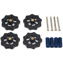 4 PC 업그레이드 핸드 트위스트 레벨링 너트 직경 40mm + 4pcs 뜨거운 침대 압축 금형 다이 스프링스 + 4pcs M3x35 나사, 하나, 검은 색