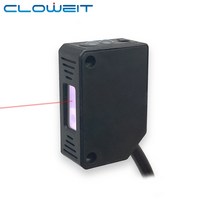 누수탐지기 cloweit 스퀘어 레이저 센서 35cm 조절 가능한 npn pnp 미러 렌즈 확산 광학 적외선 포토 셀 근접 스위치 e3z-las, e3z-las-d35n1, 엔씨엔씨