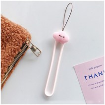 범쓰컴퍼니 캐릭터 손목 핸드폰 실리콘 휴대폰 스트랩 악세사리, 핑크구름(s), 1개