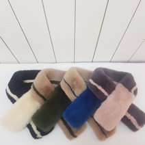 페이크퍼 고리 배색 목도리