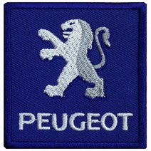 와펜 D761 - PEUGEOT 블루 사각 로고 마크 패치