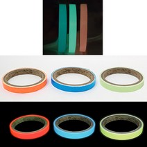 컬러 야광테이프 3종세트 1cmx2m 축광테이프 야광