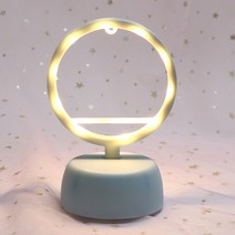 카툰 뮤직 램프 장식품 플라스틱 뮤직 램프 새로운 스타일의 뮤직 박스 제조업체 작은 탁상 램프 도매, 파란색