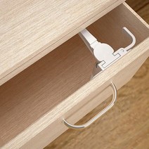 지니홀딩스 4개입) 서랍 잠금장치 이중잠금 안전잠금장치 싱크대 문열림방지 유아 문열림방지, 4개입
