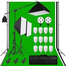 호환가능 포토 스튜디오 디퓨저 50x70cm 소프트박스 E27 4 램프 홀더 25W 라이트 부직포 배경 천 2m 스탠드, 01 A