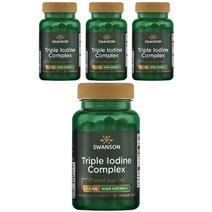 스완슨 트리플 이오딘 콤플렉스 12.5mg 베지 캡, 60개입, 4개