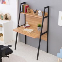 e스마트 스틸 바움 독서실책상, 아카시아/화이트