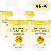 4병 마이라이프 내추럴스 로얄젤리 1500 mg 240 야채캡슐, 4개, 240정