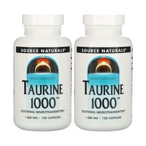 소스 네츄럴스 타우린 1 000mg 캡슐 120정, 120개, 2개