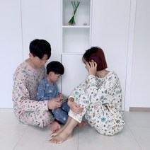 아기홈웨어 유아동내의 키즈 주니어 패밀리룩 캔디 토끼 실내복 세트 (XS-JL 맘 대디)