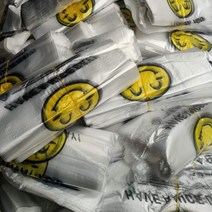 손잡이비닐백 처리 웃는얼굴 주머니 물과일 편리한 토트 식료품 테이크아웃컵캐리어 마트 쇼핑백 맟춤제작 2787198471, 35*54 5레이스, 1근 8양 체험룩