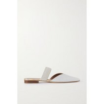 [정품] MALONE SOULIERS 말론슐저 메이지 코드 트리밍 메탈릭 크랙 가죽 포인트 토 플랫 [관부과세포함]