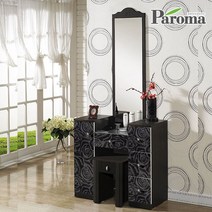 파로마 [파로마]니뜨쥬얼리화장대KH(의자포함), 웬지장미블랙