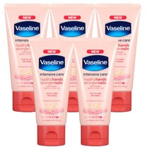 바세린 바세린 핸드크림 헬씨 핸드 앤 스트롱거 네일크림 휴대용 60ml X5개, 바세린 헬씨 핸드앤네일 크림 5개