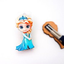 디즈니 우드 엘사 공주 여아 머리핀