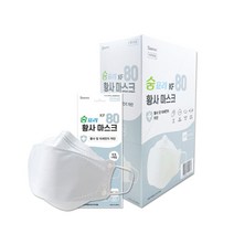 숨프리 황사마스크 대형 KF80, 1매, 20개, 화이트