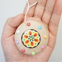 유치원 전통문양 스티커 색칠 나무 요요만들기 5인 실습 창작 과학 끈기 초등2 엄마표놀이