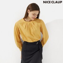 [나이스크랍] 나이스클랍 볼륨소매 라운드 블라우스 N222MWB317