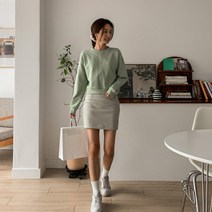 여자 데이트룩 베이직 심플 스판 슬림핏 미니스커트