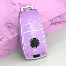 TPU 자동차 키 커버 케이스 셸 보호 메르세데스 벤츠 W207 A C E S G GLS 클래스 W177 W205 W213 W222 G63 X167 GLC 마이바흐 AMG, E-Purple, E-Purple