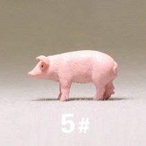 동물 돼지 말 농장 동물원 미니어쳐 피규어 소품 인조장식 화분 어항 꾸미기 모형, 5자돈(길이약4cm)