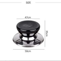POT HANDLE 다용도 냄비뚜껑 손잡이 꼭지 커버 3개, 블랙3P