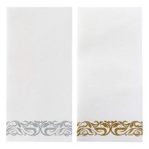 100pcs 일회용 핸드 타월 종이 냅킨 욕실 결혼식 파티 호텔 냅킨 종이 부드럽고 흡수성 항공기 종이 게스트 타월, 하나, 금은