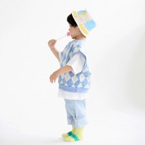 메르시보꾸 D22A21 아가일조끼