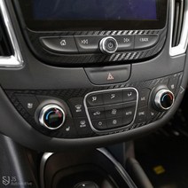 JS automotive 쉐보레 더뉴말리부 센터페시아 공조기 네비게이션 패널 카본 데칼 스티커, 레드카본