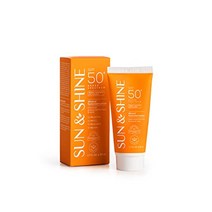 태양 증폭기 샤인 미네랄 선스크린 로션: spf50 광역 스펙트럼 uva uvb 얼굴 목 보호 일광화상 크림 산화아연 민감성 피부 1.7온스