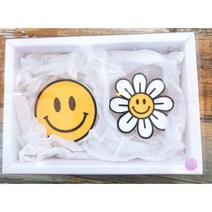 [송스] 스마일 SET - 석고방향제, 클린코튼, 보라, 자석용