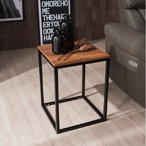 채우리 브런트 스틸 사각 사이드 테이블 협탁, 단품없음