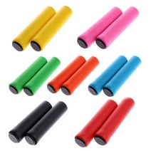 논슬립 스폰지 쿠션 그립 자전거 바엔드 핸들 손잡이, 핑크