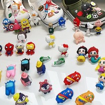 슈즈핀 set구성 피규어 포함 6~15종 테마별 야광 3D입체 캐릭터 50종 엄선