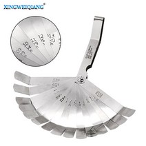 곡선 스테인리스 스틸 갭 필러 게이지 두께 0.127-0.508mm 16 개 블레이드