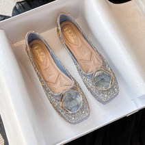 여성화 반짝 스톤 스팽글 발편한 단화 플랫슈즈 Flat Shoes 5Z212