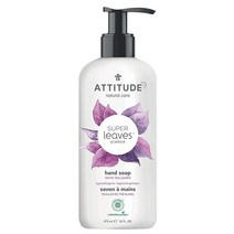 ATTITUDE 액체 손 비누 EWG 인증 식물미네랄 기반 성분 개인 관리 백차 잎 473ml, 16 Fl Oz (Pack of 1)_White Tea
