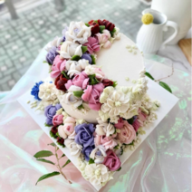 인천케이크연과진/2단케이크/3단케이크/환갑 칠순 팔순 웨딩 주문제작케이크/앙금플라워꽃다발디자인떡케이크/전국배송가능, 1호(지름15cm)+1호(지름15cm), 기본백설기, 두단모두쨈추가X