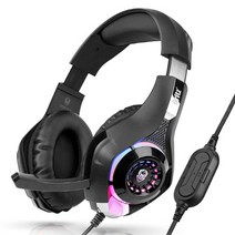 브리츠 K71GH 가상 7.1채널 RGB 게이밍 노트북 온라인 수업 인강 헤드셋, 본상품, 블랙