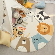 아망떼 애니멀톡 소프트 원형러그/카페트(145cm), 멀티