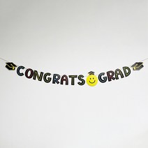 졸업 축하 가랜드 ( 스마일 포토존 졸업식 기념 장식 graduation 파티용품 )