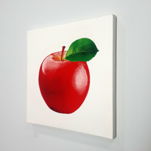 피노마켓 금전운의 사과 캔버스 액자, 소형 : 30cm x 30cm (두께 2cm)