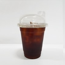 커피바바 92페트 14온스 아이스컵 + 드링킹돔뚜껑 세트, 2세트, 100개입, 410ml