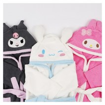 산리오 캐릭터즈 귀여운 타월형 아동 목욕가운 샤워가운, 시나모롤, 1개