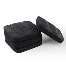 4p 진동 흡수 소음 방지 충격 사각 받침대 고무 가구 고정 세탁기 냉장고 전자제품 가전 미끄럼 층간 패드 스펀지 골 판 운동 기구 런닝 머신 방진 바닥 시트 논슬립 압축 블랙