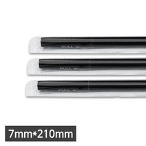 일회용 테이크아웃 커피 음료 7mm 블랙 일자형 빨대 개별포장 1박스 10000개, 7 블랙 개별 일자빨대 1박스 10000개