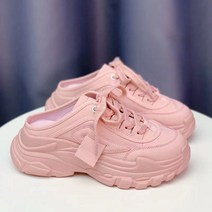 여성 어글리 슬립온 뮬 통굽블로퍼 반슬리퍼