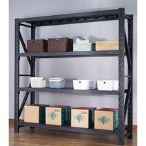 무볼트 토토랙 알파룸 정리 활용도 높은 조립식 앵글 철제선반 선반장 매장진열대 철제수납장 조립창고 3단4단5단6단 부품조합 다용도정리 서재정리 베란다수납 무볼트수납장 식물진열대, 블랙