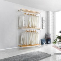 맥스 1566 와이드 2단행거.아름이와다움이(무료배송), 블랙