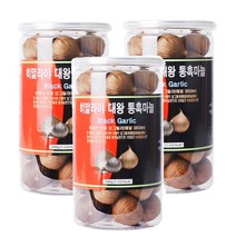 쫀득달달 통흑마늘500g 3통 120일 숙성 발효 영양간식 사포닌 멜라노이딘 아조엔 폴리페놀, 3개